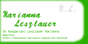 marianna leszlauer business card